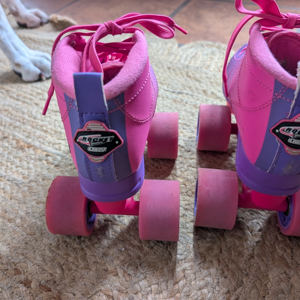 Pink and Purple Kids Roller Skates